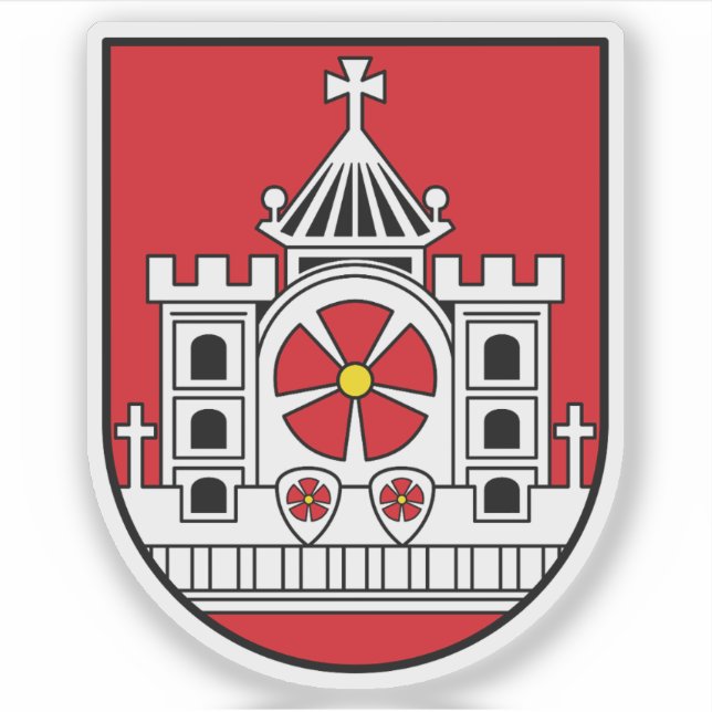 Wappen von Landshut, Deutschland Aufkleber (Vorderseite)