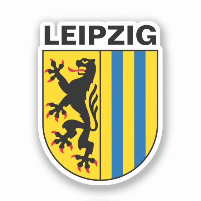 Wappen von Leipzig, Deutschland Aufkleber (Vorderseite)