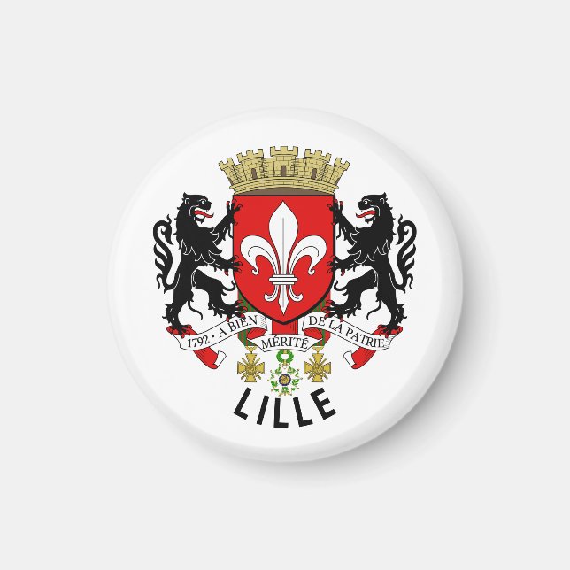 Wappen von Lille, Frankreich Magnet (Vorne)