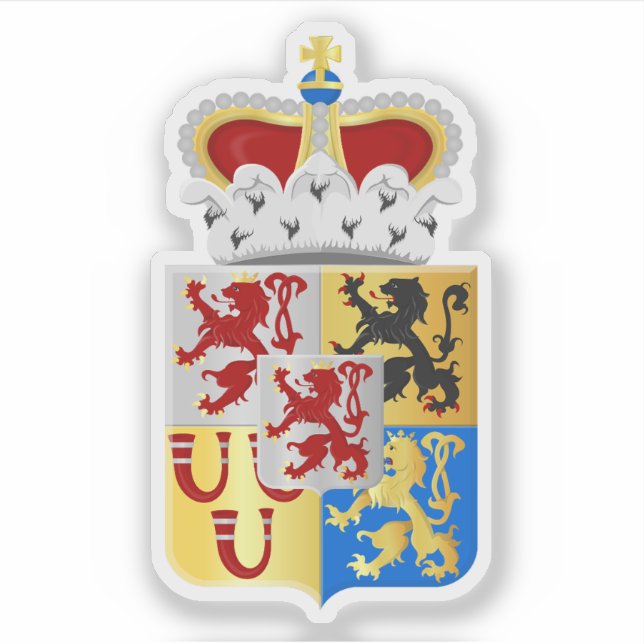 Wappen von Limburg, Niederlande Aufkleber (Vorderseite)