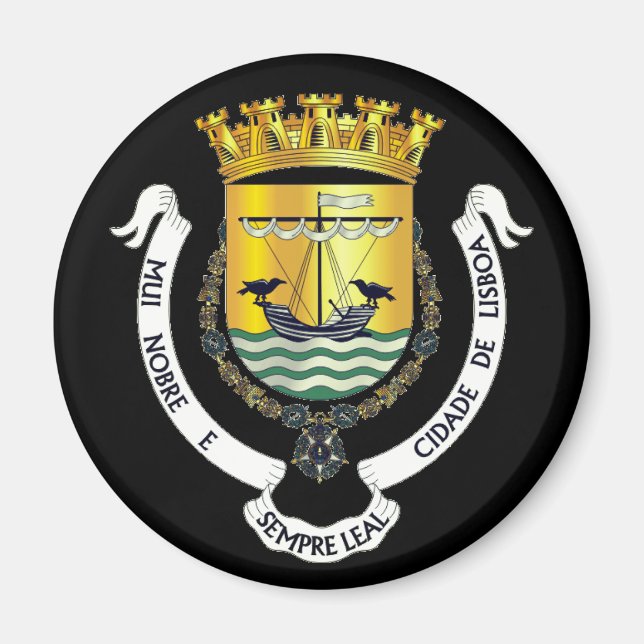 Wappen von Lissabon, Magnet von Portugal (Vorne)