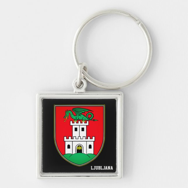 Wappen von Ljubljana - SLOWENIEN Schlüsselanhänger (Vorne)