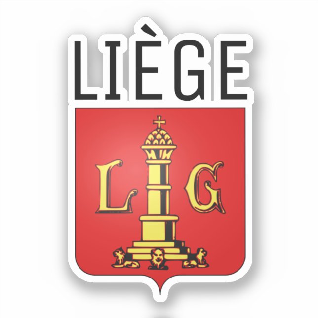 Wappen von Lüttich, Aufkleber für den belgischen P (Vorderseite)