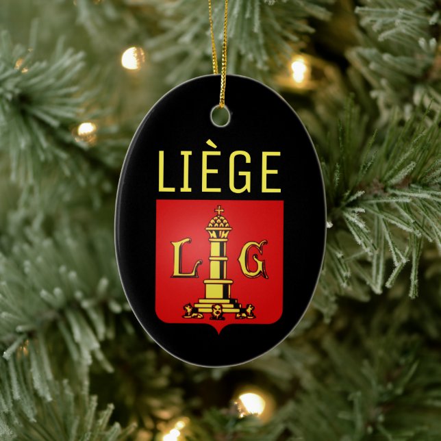Wappen von Lüttich, Belgien Keramik Ornament (Baum)