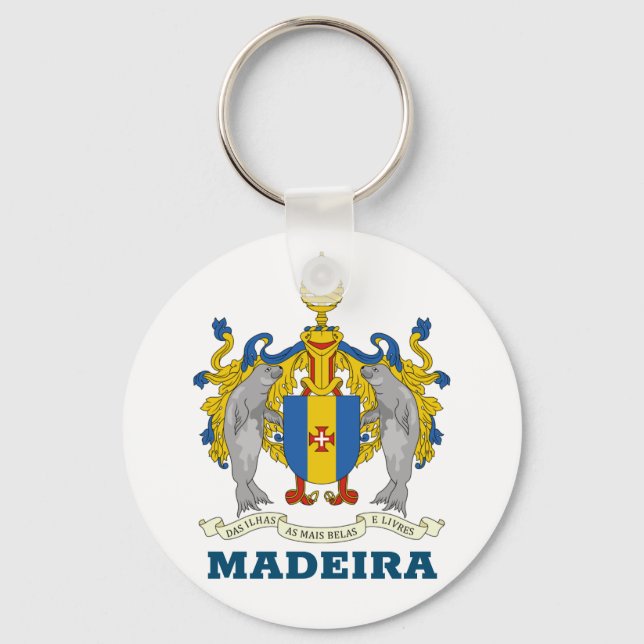 Wappen von Madeira, Portugal Schlüsselanhänger (Vorderseite)