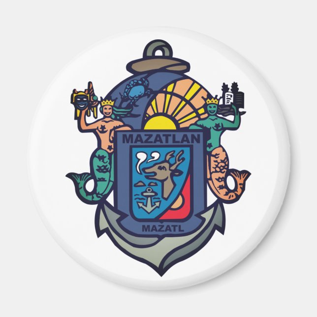 Wappen von Mazatlán, Sinaloa (MX) Magnet (Vorne)