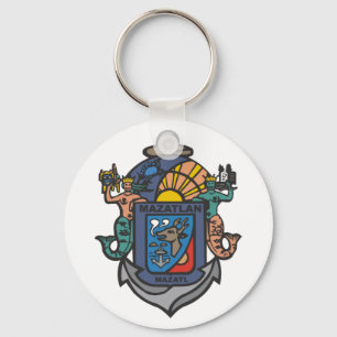 Wappen von Mazatlán, Sinaloa (MX) Schlüsselanhänger