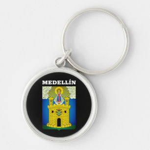Wappen von Medellín, kolumbianischer Schlüsselanhä Schlüsselanhänger