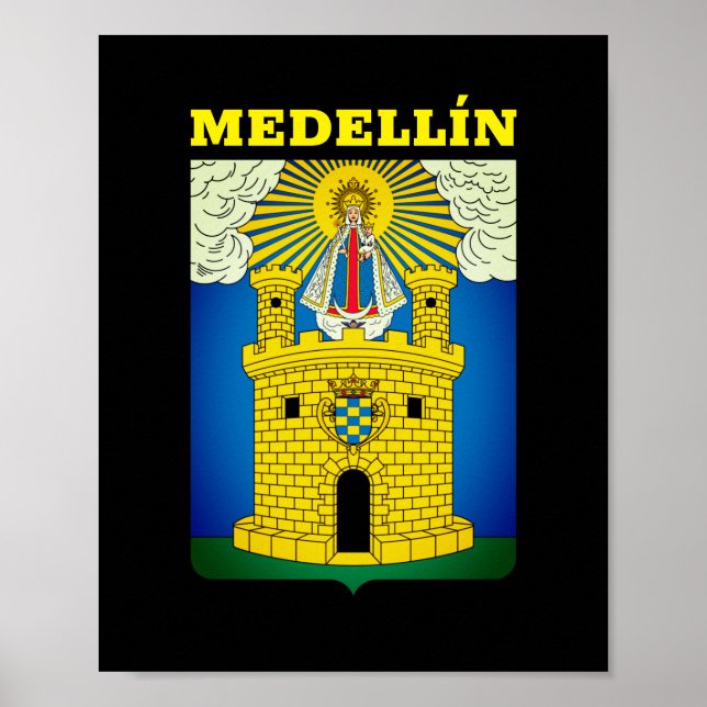 Wappen von Medellín, Kolumbien Poster (Vorne)