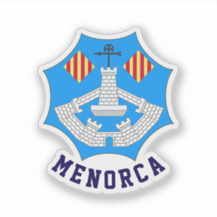 Wappen von Menorca, Spanien Aufkleber