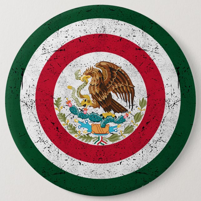 Wappen von Mexico Retro Button (Vorderseite)