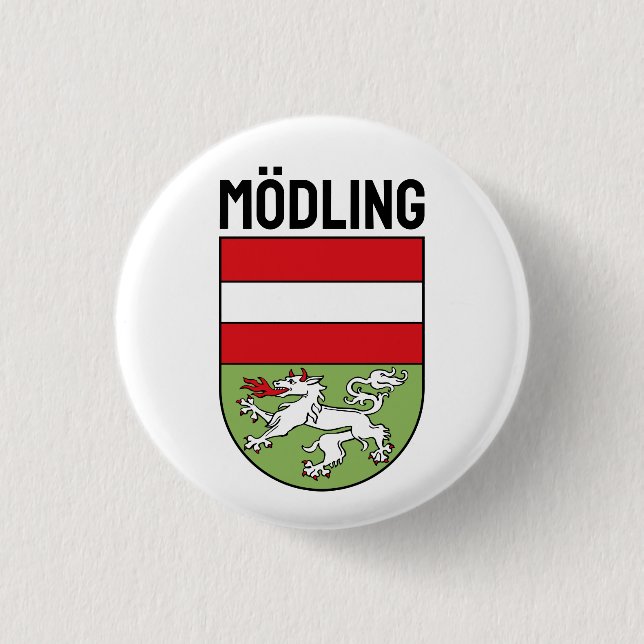 Wappen von Mödling, ÖSTERREICH Button (Vorderseite)