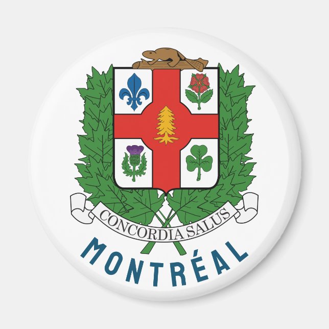 Wappen von Montréal, KANADA Magnet (Vorne)