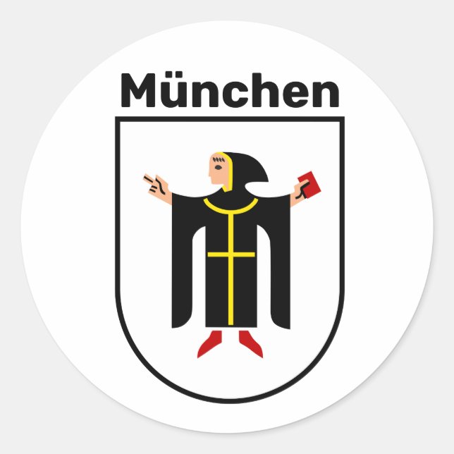 Wappen von München Runder Aufkleber (Vorderseite)