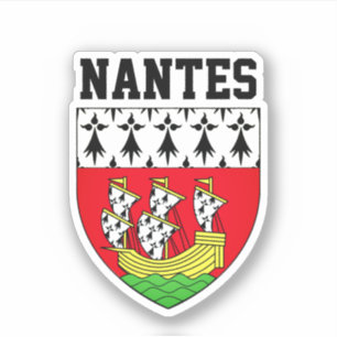 Wappen von Nantes, Frankreich Aufkleber