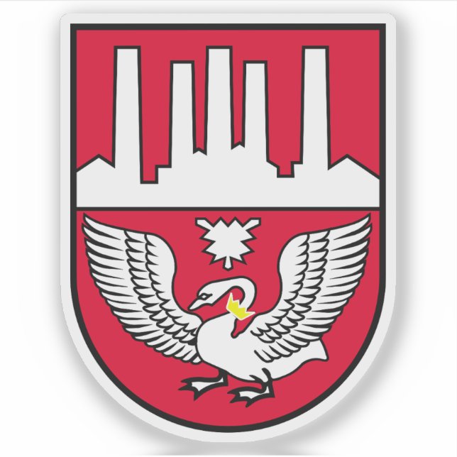 Wappen von Neumünster, Deutschland Aufkleber (Vorderseite)