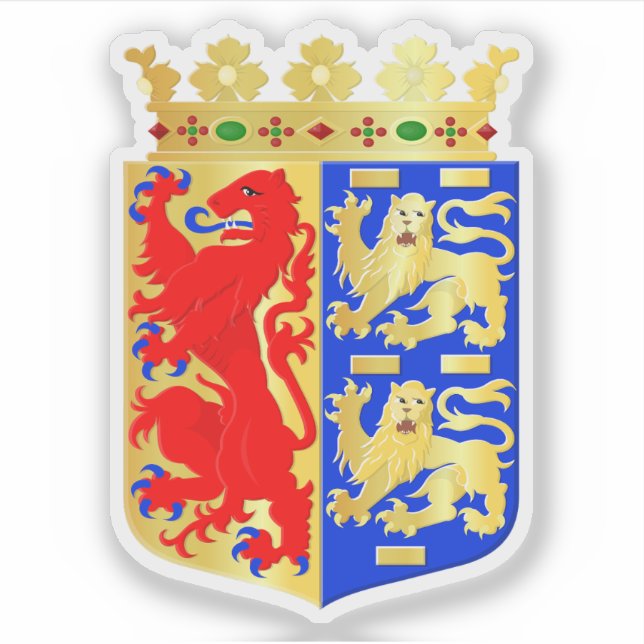 Wappen von Nordholland, Niederlande Aufkleber (Vorderseite)