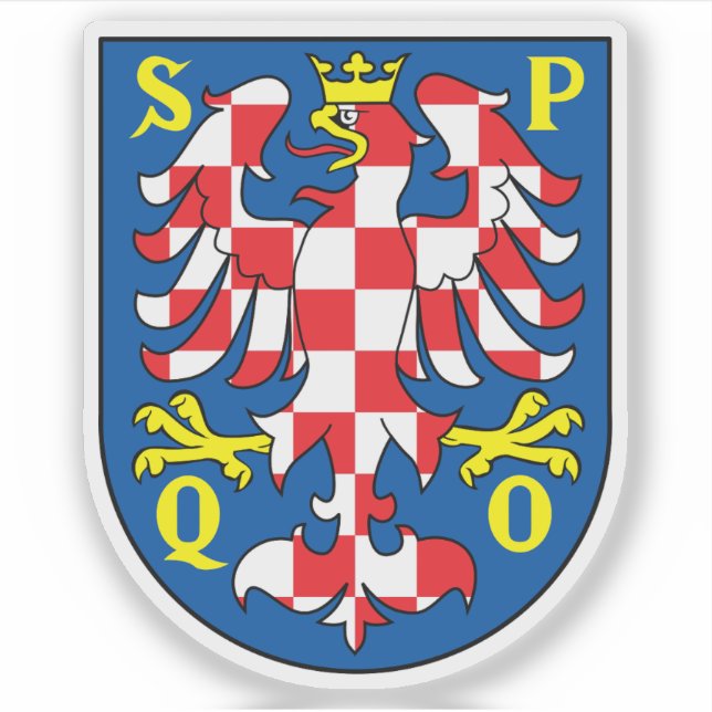 Wappen von Olomouc, Tschechische Republik Aufkleber (Vorderseite)
