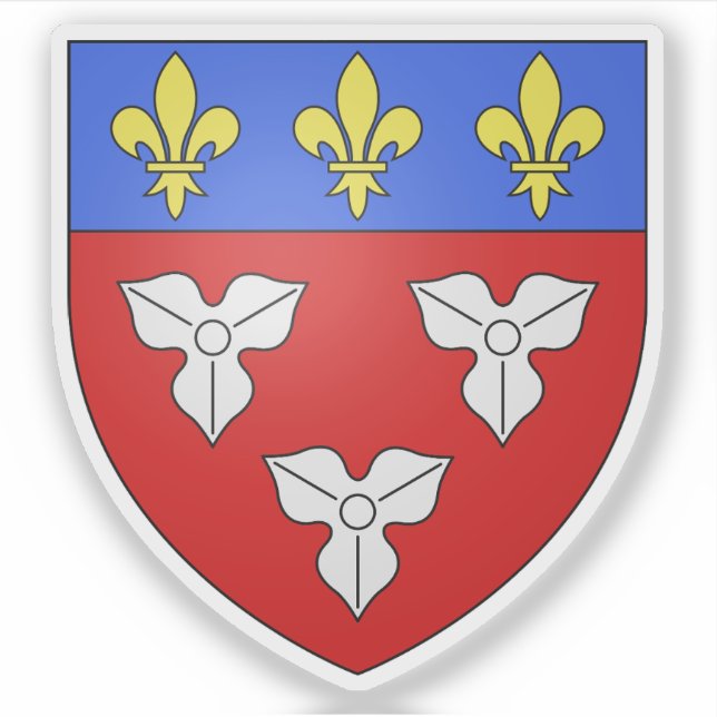 Wappen von Orléans, Loiret Aufkleber (Vorderseite)