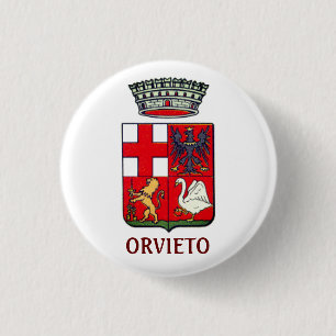 Wappen von Orvieto, Italien Button