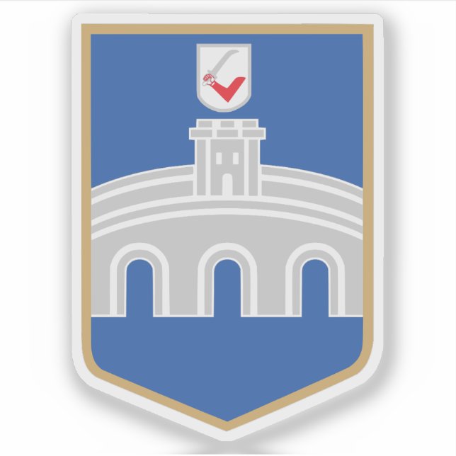 Wappen von Osijek, Kroatien Aufkleber (Vorderseite)