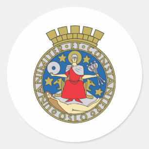 Wappen von Oslo Runder Aufkleber