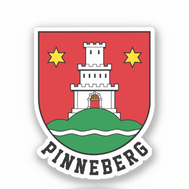Wappen von Pinneberg, Deutschland Aufkleber (Vorderseite)