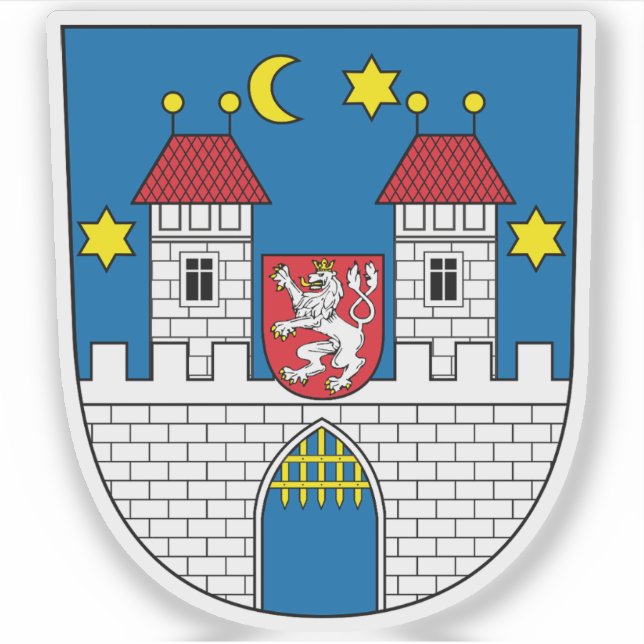 Wappen von Písek, Tschechische Republik Aufkleber (Vorderseite)