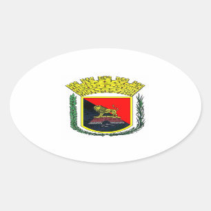 Wappen von Ponce, Puerto Rico Ovaler Aufkleber