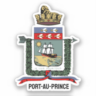 Wappen von Port-au-Prince, HAITI Aufkleber