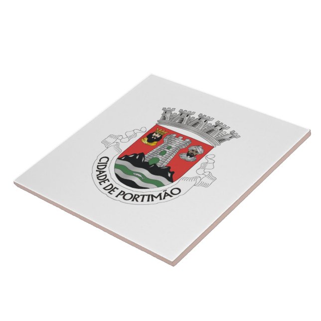 Wappen von Portimão, PORTUGAL Fliese (Seite)