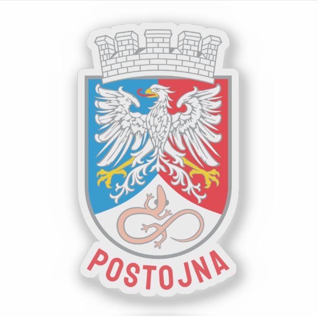 Wappen von Postojna, Slowenien Aufkleber (Vorderseite)