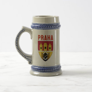 Wappen von Prag, Tschechische Republik Bierglas