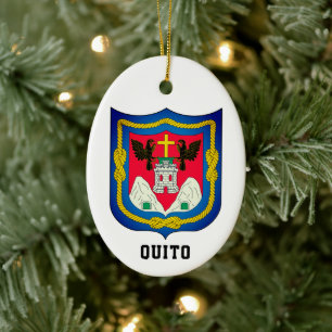 Wappen von Quito, Ecuador Keramik Ornament