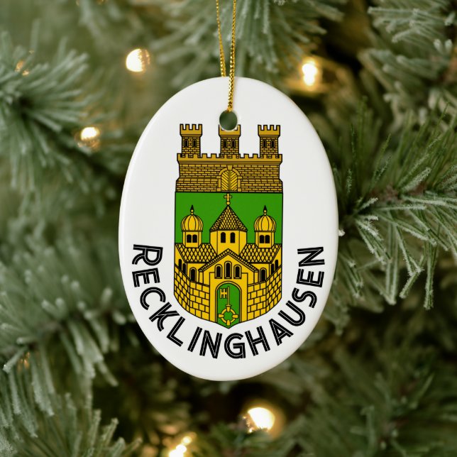 Wappen von Recklinghausen, Deutschland Keramik Ornament (Baum)