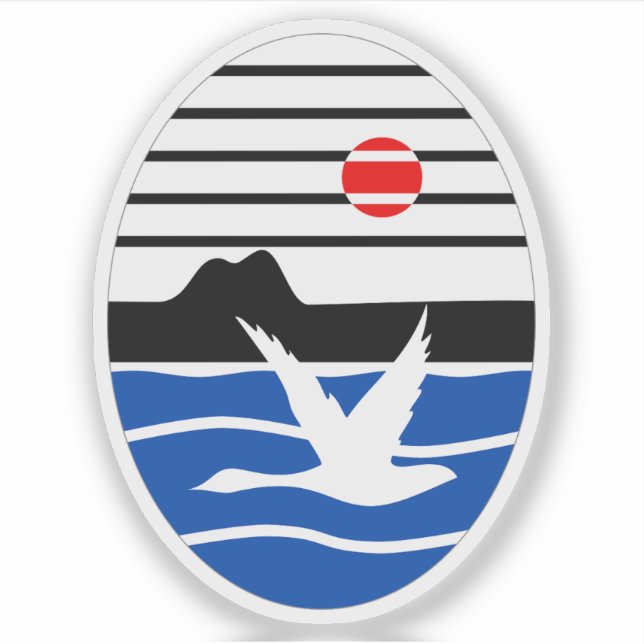 Wappen von Reykhólahreppur, Island Aufkleber (Vorderseite)