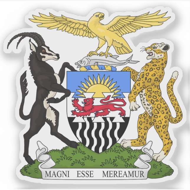 Wappen von Rhodesia und Nyasaland (1953-1963) Aufkleber (Vorderseite)