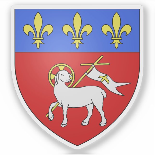 Wappen von Rouen, Seine-Maritime, Normandie Aufkleber (Vorderseite)