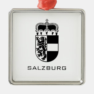 Wappen von Salzburg Monochrome Fine Art Ornament Aus Metall