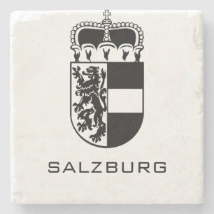Wappen von Salzburg Monochrome Fine Art Steinuntersetzer