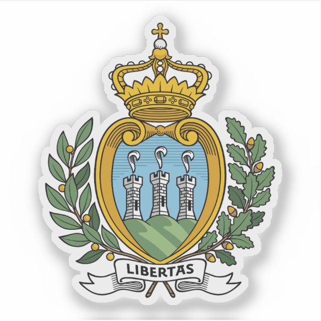 Wappen von San Marino Aufkleber (Vorderseite)