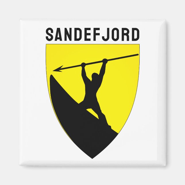 Wappen von Sandefjord, Norwegen Magnet (Vorne)