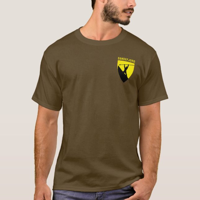 Wappen von Sandefjord, Norwegen T-Shirt (Vorderseite)