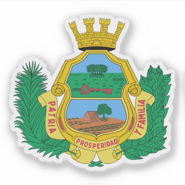 Wappen von Santa Clara, Kuba Aufkleber (Vorderseite)