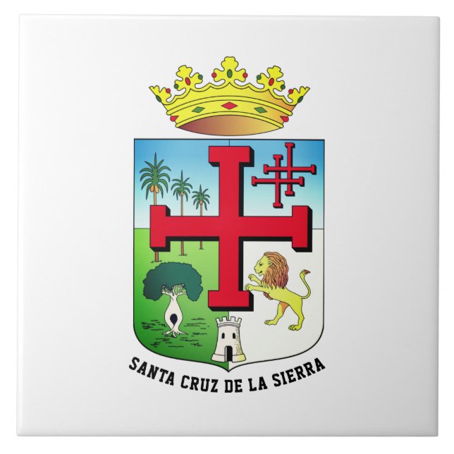 Wappen von Santa Cruz de la Sierra (Bolivien) Fliese (Vorderseite)