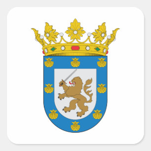Wappen von Santiago de Chile Quadratischer Aufkleber