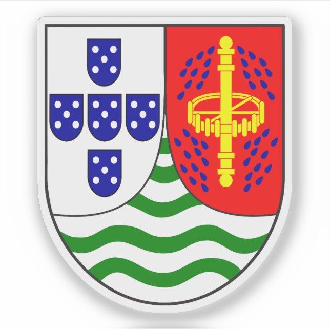 Wappen von São Tomé und Príncipe (1935-1975) Aufkleber (Vorderseite)