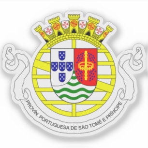 Wappen von São Tomé und Príncipe (1951-1975) Aufkleber