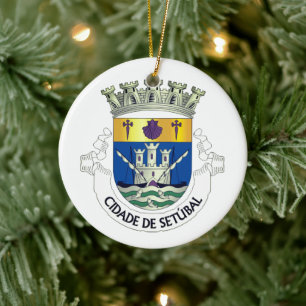 Wappen von Setúbal, PORTUGAL Keramik Ornament