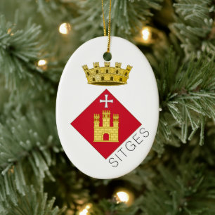 Wappen von Sitges, Katalonien (ESP) Keramik Ornament